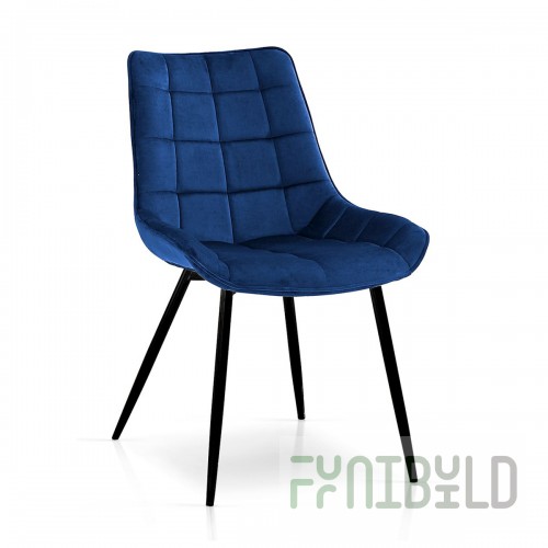 Kair chair, dark blue, black legs