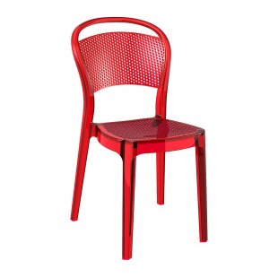 Chair transparent Siesta Contract red