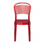 Chair transparent Siesta Contract red