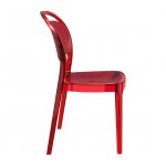 Chair transparent Siesta Contract red