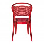 Chair transparent Siesta Contract red
