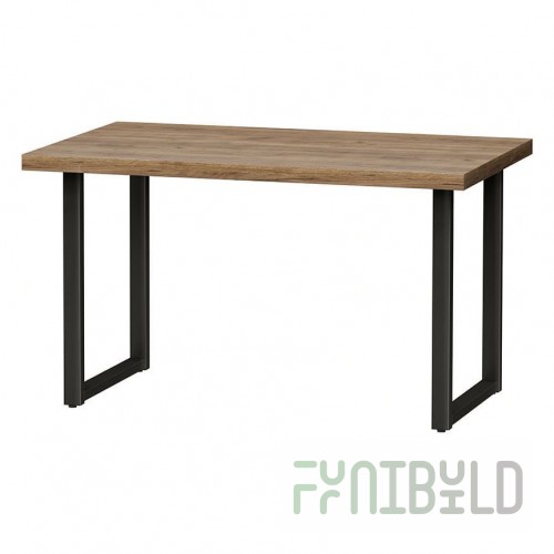 Table Loft-2, 1600x800x850, light walnut, black