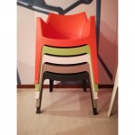 Plastic chair Coccolona, ​​orange