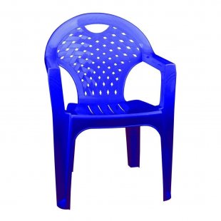 Blue plastic chair