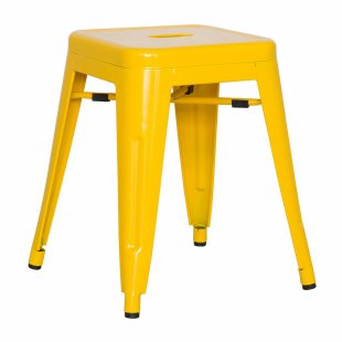 Tolix stool, yellow