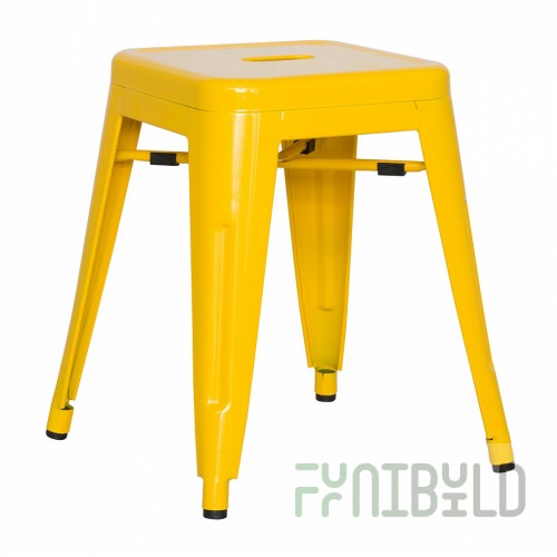 Tolix stool, yellow