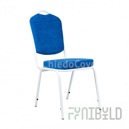 Chair Hit 22mm - white, chenille blue