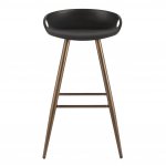 Flash bar stool black, bronze legs