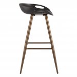 Flash bar stool black, bronze legs