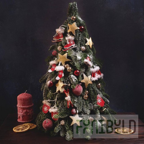 Christmas tree made of pine needles