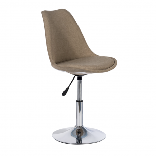 Office chair Naples, beige, chrome leg