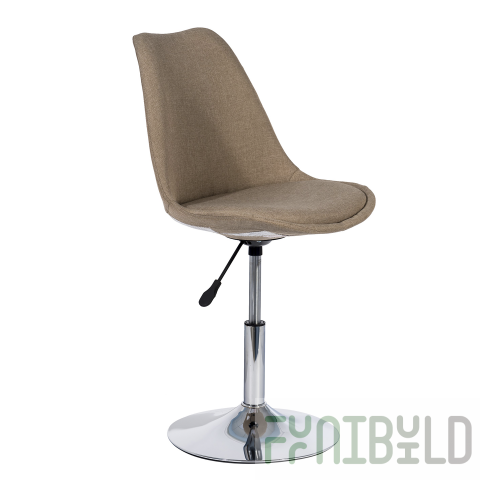 Office chair Naples, beige, chrome leg