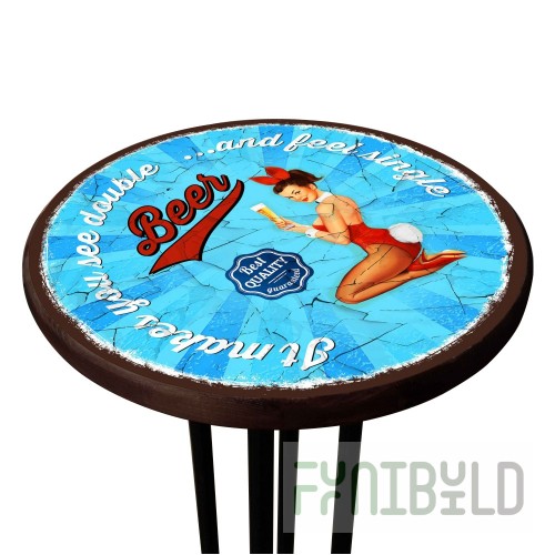 Table with Beer Print