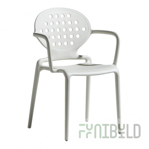 Plastic chair Colette, linen