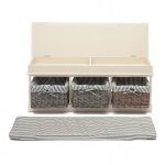 Shoe rack with 3 baskets and drawer SEIGE