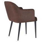 Tulip chair, brown velvet