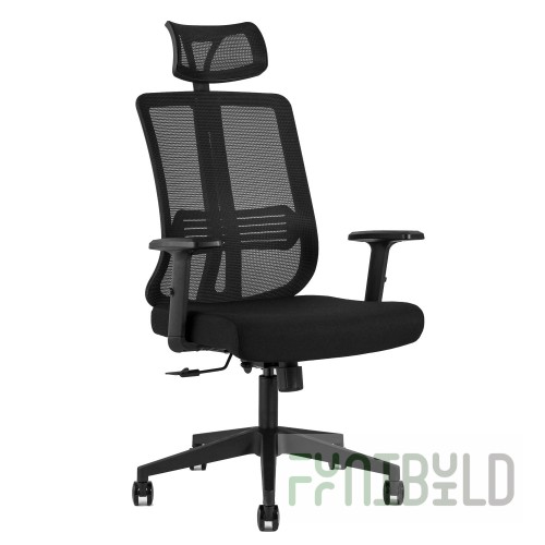 TopChairs Post Executive Chair Black