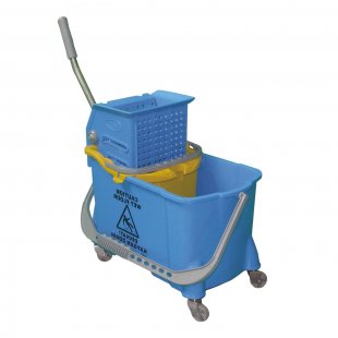 Bucket on wheels 1x20L with compact wringer, TU-9.1