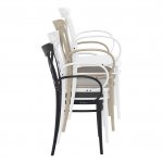 Plastic chair Cross XL, black