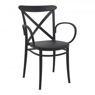 Plastic chair Cross XL, black