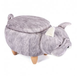 Pouf Bulldog light gray