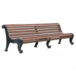 Bench with backrest