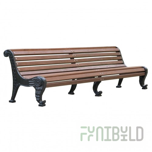 Bench with backrest
