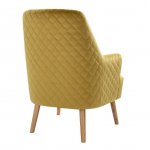 Hunter chair mustard velour