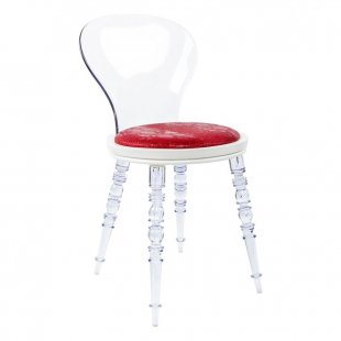 Chair Babel, white with red insert