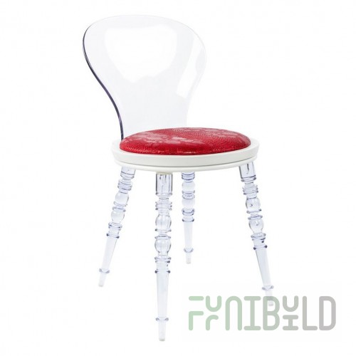 Chair Babel, white with red insert