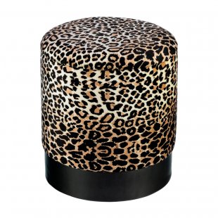 Pouf with lid Revda leopard