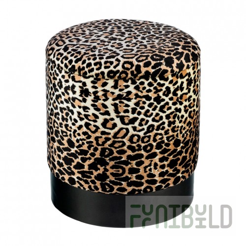 Pouf with lid Revda leopard