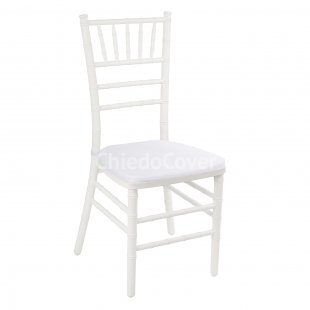 Chiavari chair white, wooden - with white cushion