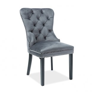 Signal august velvet chair, grey