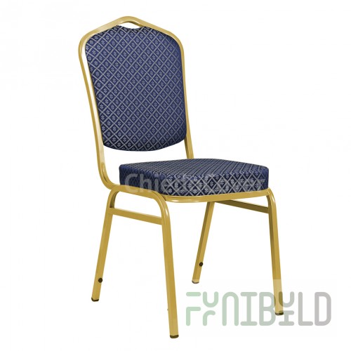 Chair Hit 20mm, gold, blue rhombus