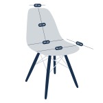E07 cover for Eames chair, beige