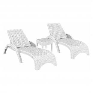 Set of 2 sun loungers and a table Fiji