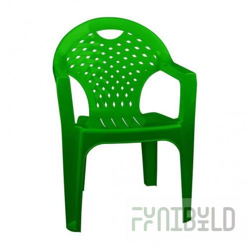 Green plastic chair