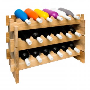 Modular oak shelving, 3 modules