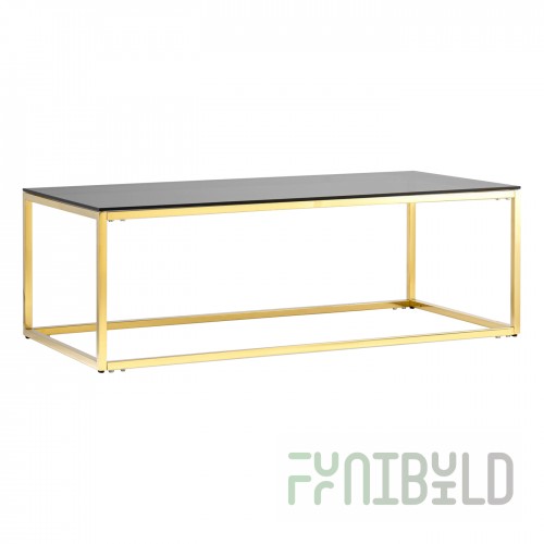 Coffee table 120*60 Town gold glass smoke