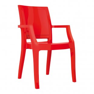 Plastic chair Arthur, red