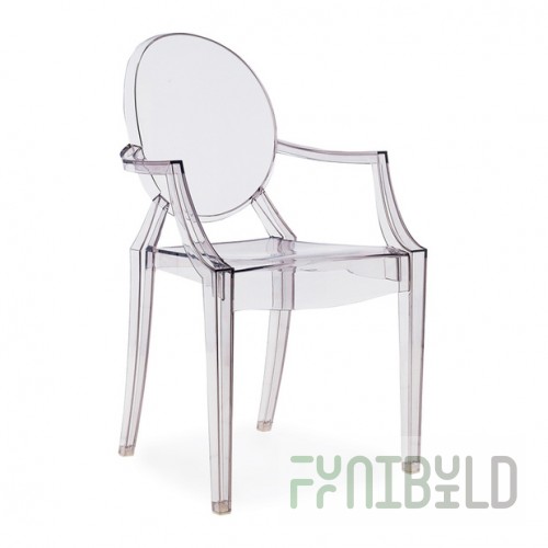 Chair Louis Gost Transparent, plastic