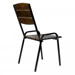 Outdoor chair made of slats, dark