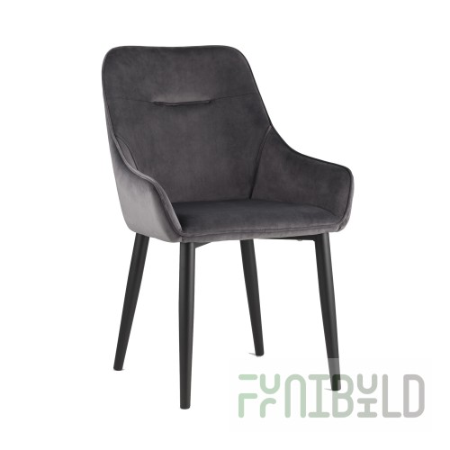 Chair Diana, velveteen grey