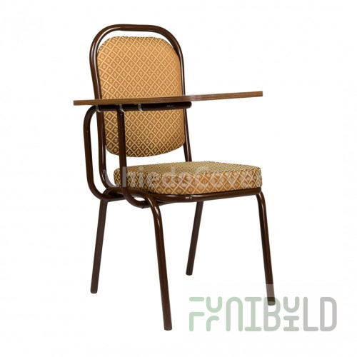Chair Denmark 22mm with music stand - brown, brown rhombus