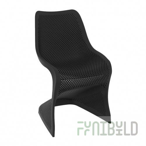 Plastic chair Bloom, black