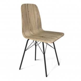 Darvaza chair oak kera, black moire