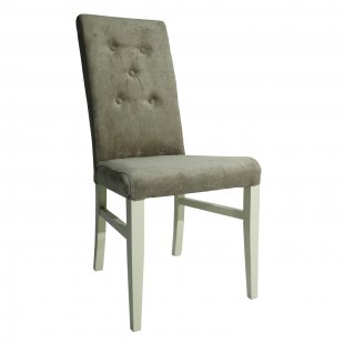 Vera chair with stretcher and buttons