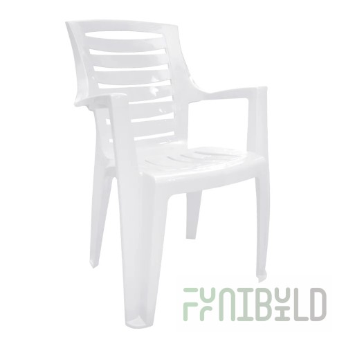 Plastic chair Rex, white