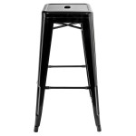 Tolix Bar Stool Black Glossy